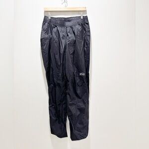 REI Co-Op Men's Essential Black Rain Pants Hiking Outdoor Waterproof Sz M